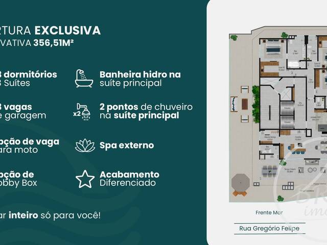 #CB303 - Cobertura plana para Venda em São José - SC - 2